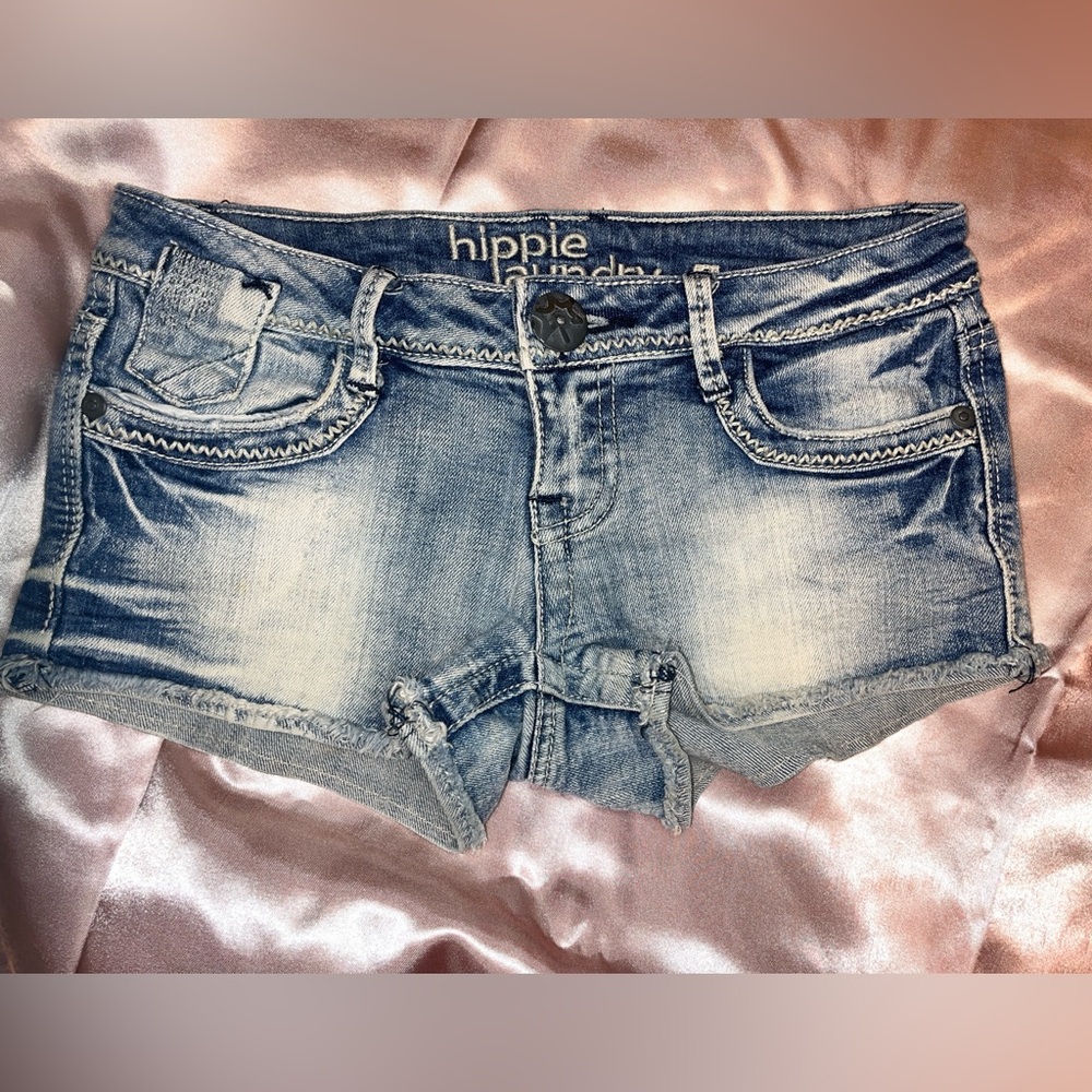 Y2K Hippie Laundry low rise denim shorts